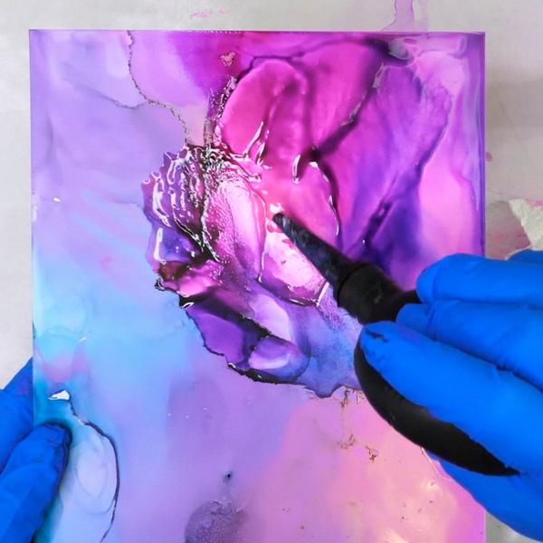 Techniques for Creating Beautiful Layers with Alcohol Inks - Hop-A