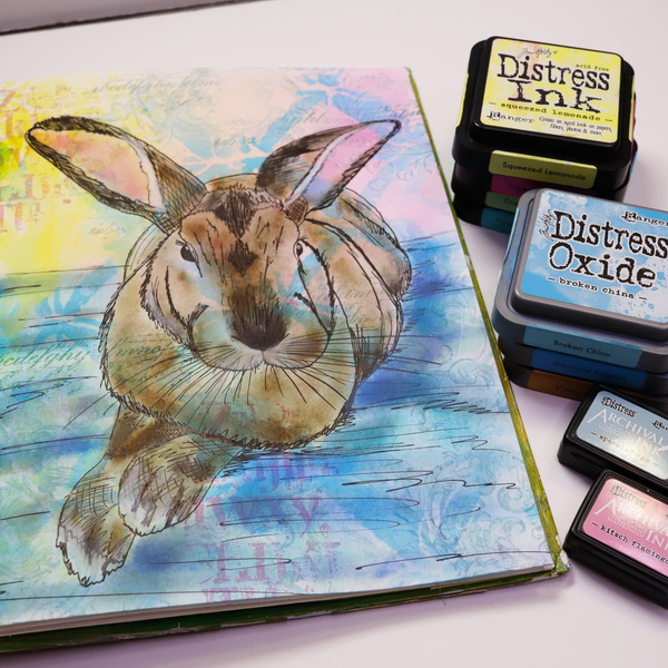 Coloring with Inks and Watercolor Crayons - Hop-A-Long Studio