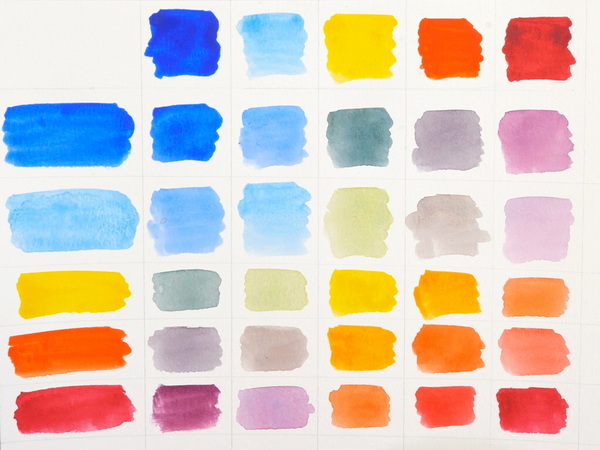 How to Get Comfortable with Your Watercolors Try Creating a Mixing Palette with Primaries