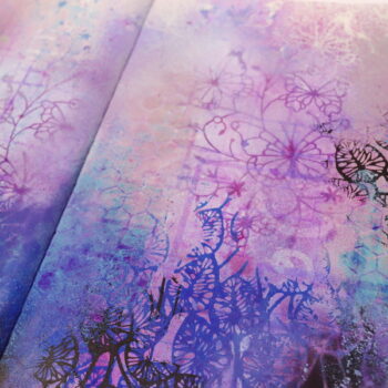 Art Journal Backgrounds with Spray Paints and Inks