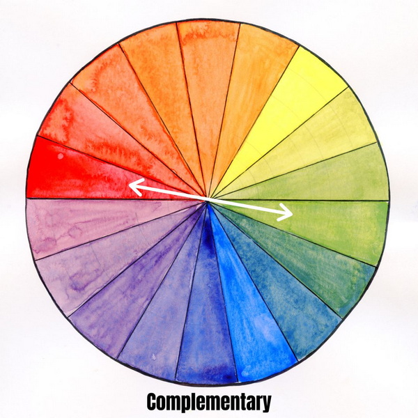 Complementary Color Combination on Color Wheel