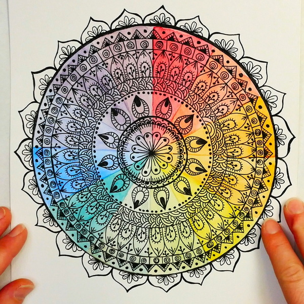 How to Create a Colorful Mandala Using the Color Wheel - Hop-A-Long Studio