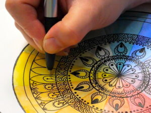 How To Create A Colorful Mandala Using The Color Wheel - Hop-a-long Studio