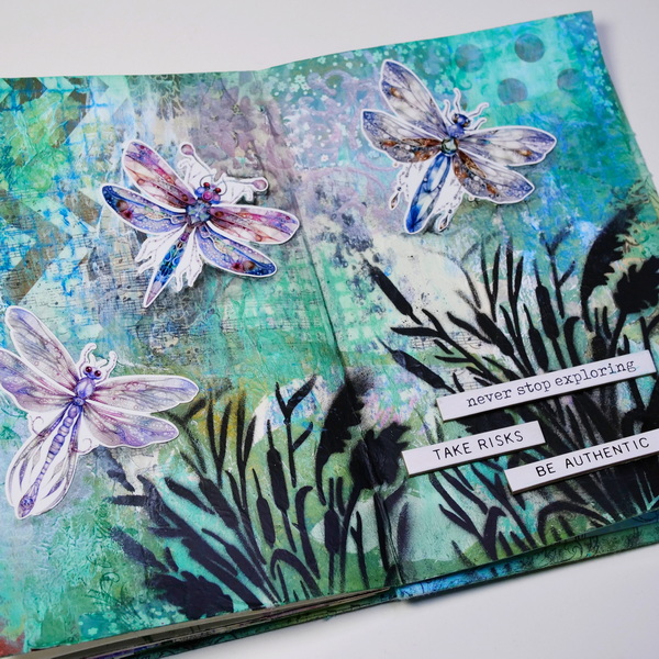 How to Collage with Dried Leaves in Your Journal - Hop-A-Long Studio