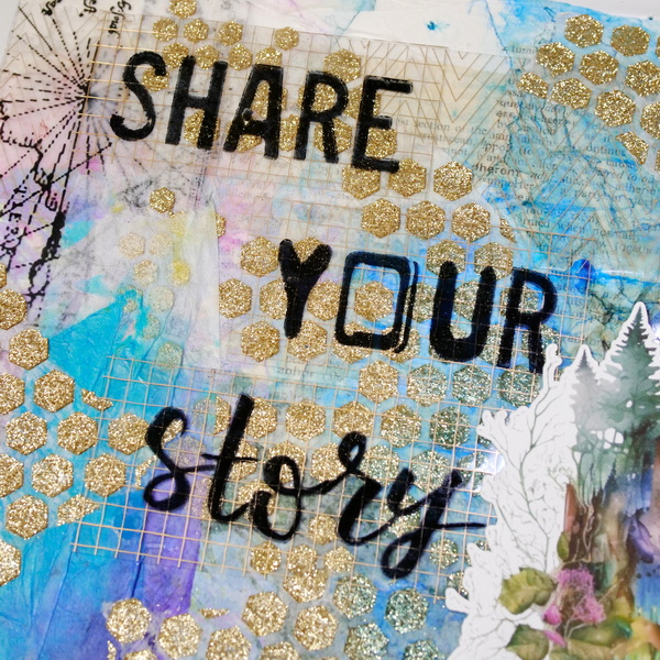 Art Journaling with Tissue Paper Collage - Hop-A-Long Studio