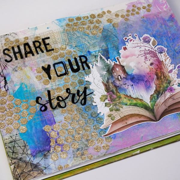 How to Collage with Dried Leaves in Your Journal - Hop-A-Long Studio