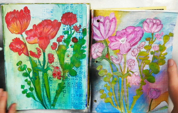 How to Use Stencils and Stencil Masks in the Art Journal