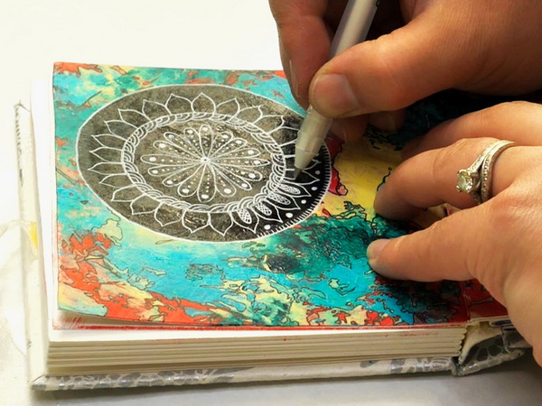 Creating a Mandala in an Art Journal