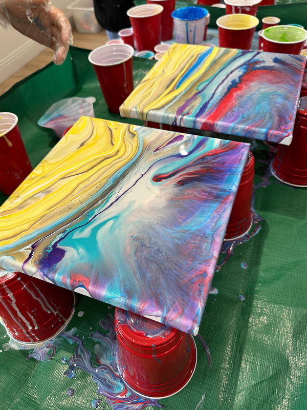 Acrylic Paint Pouring Workshop by Hop-A-Long Studio