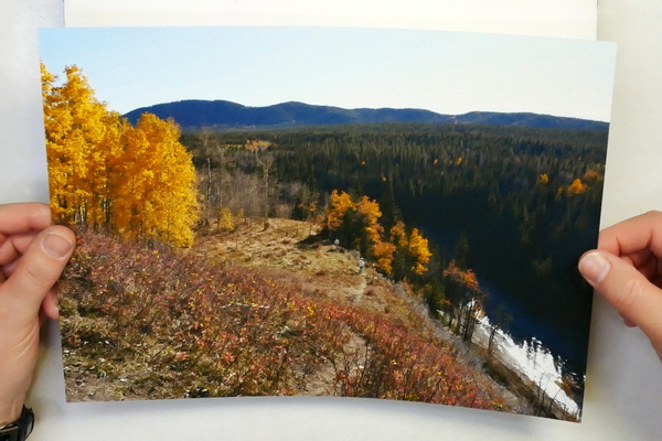 Photograph of Sheep River Provincial Park printed on watercolor paper