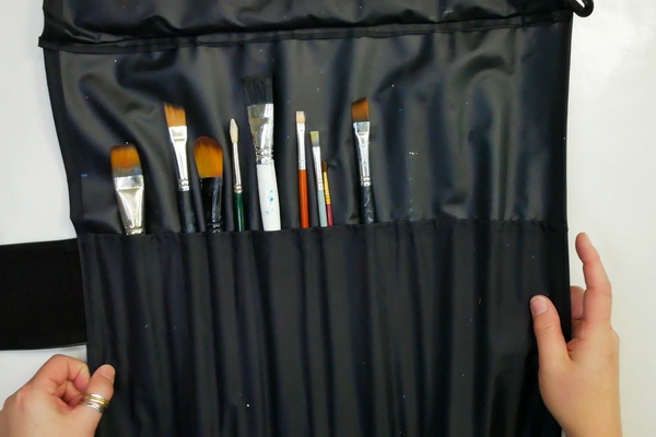 Paint Brush Wrap for Storing Paint Brushes