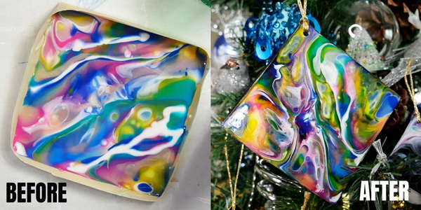 Acrylic Paint Pouring Ornaments Color Change