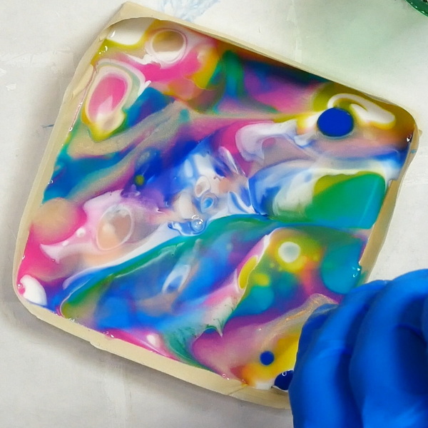 Acrylic Paint Pouring Ornament Layered Technique