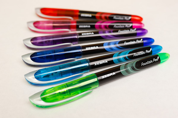 Zebra Disposable Fountain Pens Colors