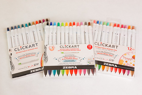 Zebra Click Art Retractable Marker Pens
