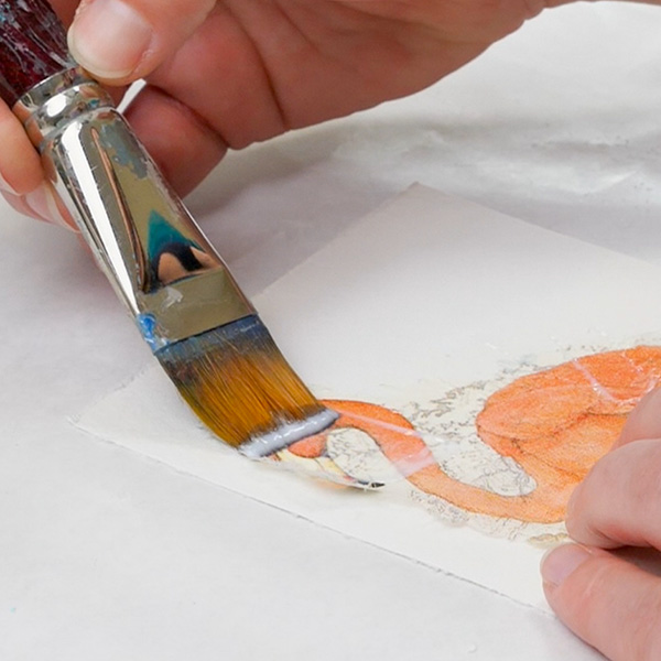 How to decoupage a napkin using collage medium