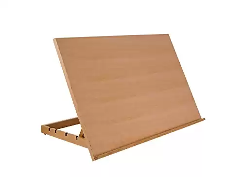 SoHo Urban Artist Extra Large 19.75" x 29.5" Adjustable Portable Drawing Board Stand Easel, 5 Positions, Natural BeechWood Finish