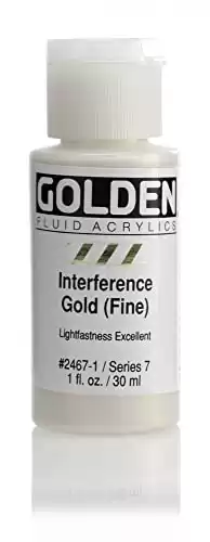 Golden Fluid Interference Acrylics - Interference Gold Fine - 1 oz Bottle