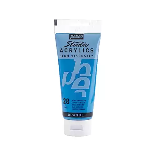 Pebeo - Acrylic Fine Studio Acrylics - Cerulean Blue - Cerulean Blue 100ml/3.38oz