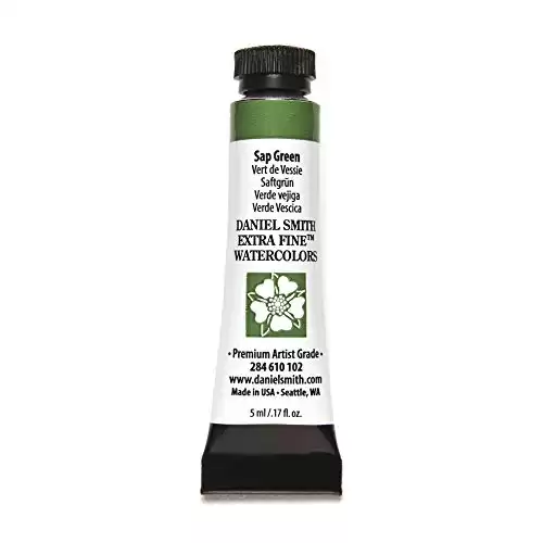 Daniel Smith Extra Fine Watercolor Paint, 5ml Tube, Sap Green, 284610102, 0.17 Fl Oz (Pack of 1)