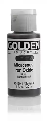 Golden Fluid Acrylic Paint Iridescent Micaceous Iron Oxide (1oz)