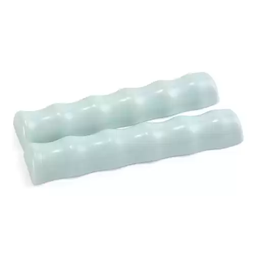 MEGREZ Chinese Calligraphy Paperweight, 2 Pack Imitation Jade Paperweight Brush Rest Holder Painting Tool for Pressing Paper