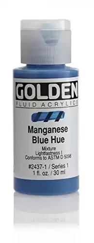 Golden Fluid Acrylic Paint 1 Ounce-Historical Manganese Blue Hue