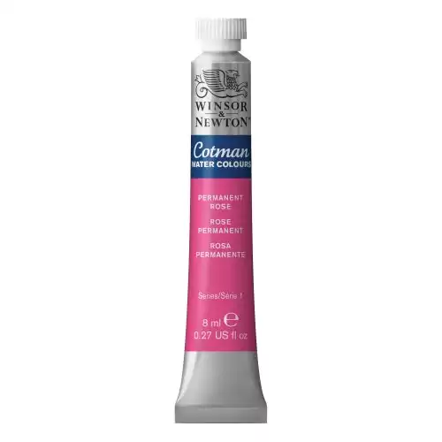 Winsor & Newton Cotman Watercolor Paint, 8ml (0.27-oz) Tube, Permanent Rose