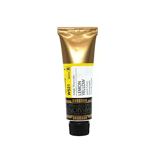 Mission Gold Watercolor Tube Paint Piece Colour Paint (15ml) for Mijello (W521 Lemon Yellow)