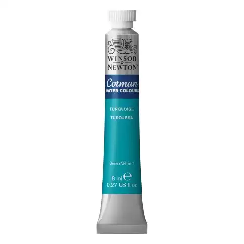 Winsor & Newton Cotman Watercolor Paint, 8ml (0.27-oz) Tube, Turquoise