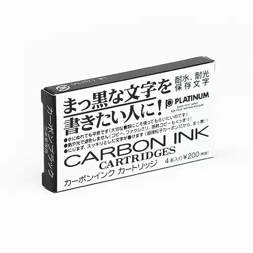 Platinum Carbon Ink Cartridges - Black