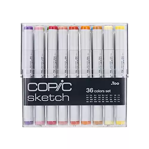 Copic Sketch, Alcohol-Based Markers, 36pc Set, Basic (New ver.)