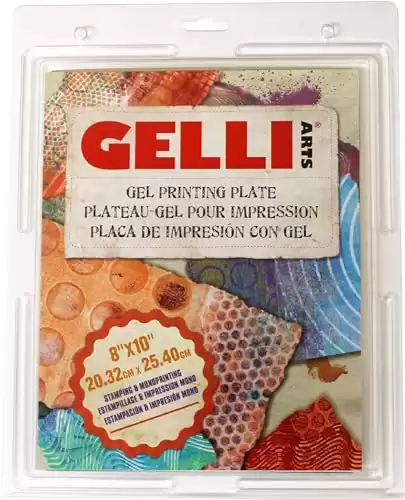 Gelli Arts Gel Printing Plate - 8" X 10" Gel Plate, Reusable Gel Printing Plate, Printmaking Gelli Plate for Art, Clear Gel Monoprinting Plate, Gel Plate Printing for Arts and Crafts