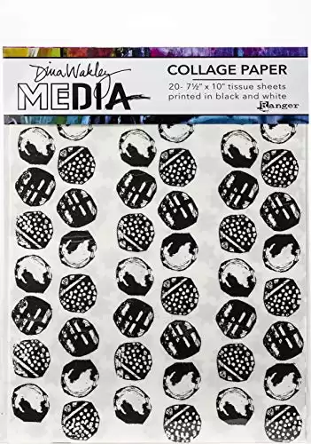 Ranger Dina Wakley Media Collage Tissue Paper 7.5"X10" 20/Pkg-Backgrounds