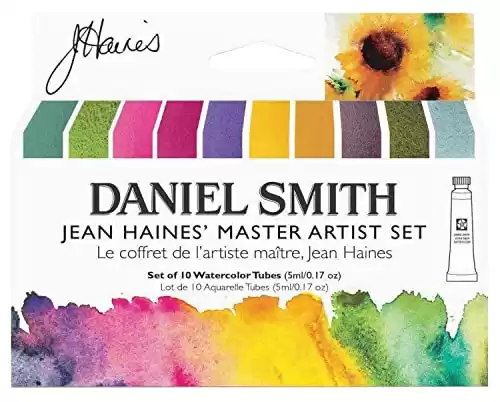 DANIEL SMITH Watercolor, 5ml tubes, Jean Haines Master Artist Set 10 Watercolor Tubes (total 10 pieces) 285610223, 0.17 Fl Oz (Pack of 10)