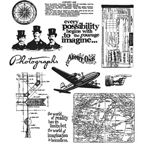 Stampers Anonymous - Tim Holtz - Cling Mounted Rubber Stamp Set - Warehouse District