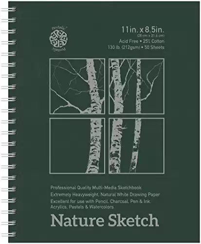 Pentalic Nature Sketch Pad, 11-Inch by 8-1/2-Inch