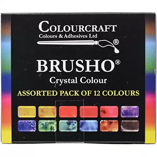 PanPastel BASS12 Brusho Crystal Colours Set 12/Pkg-Assorted, Colors May Vary