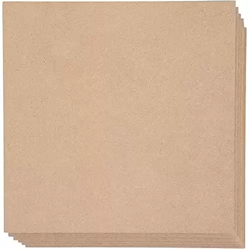 MDF Board, Chipboard Sheets for Crafts (10 in, 6 Pack)