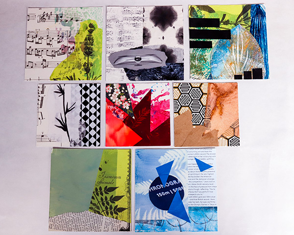 Abstract Collage Pieces by Nadine Milton