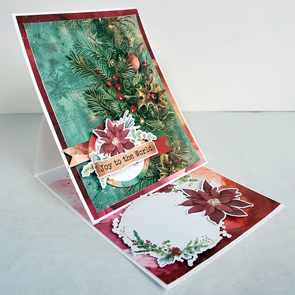 Easy holiday easel card using Simply Stated Designs 2024 Advent Calendar Collection