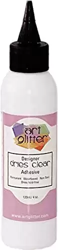 Art Glitter Glue- Designer Dries Clear Adhesive - 4 Oz