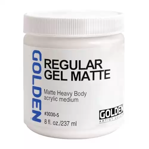 Golden Regular Gel Matte Medium, 8 fl. oz. Jar