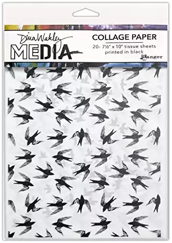 Dina Wakley Media Flying Things Collage Tissue Paper