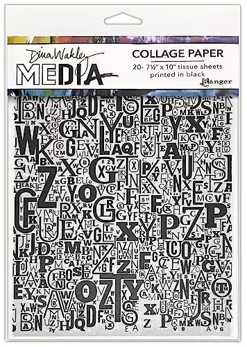 Dina Wakley Media Collage Tissue Paper 7.5