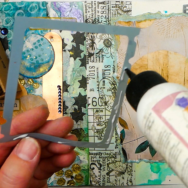 Adding Art Glitter Glue to 49 & Market Acetate Frame