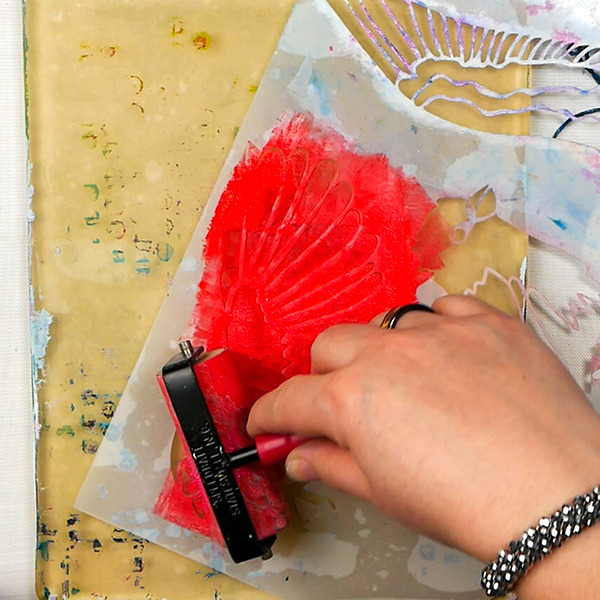 Adding in a focal image to a gel print