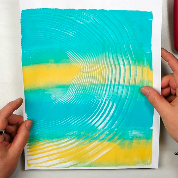 How to make layered gel prints using monoprints