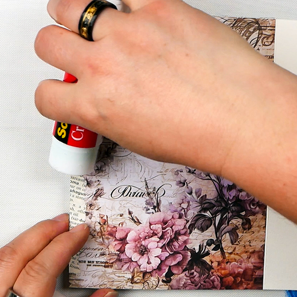 Using a Glue Stick for Collage