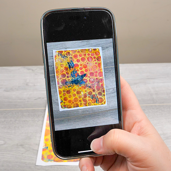 Taking photos of a gel print with iphone